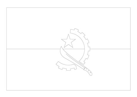 Bandera De Angola para colorear, imprimir e dibujar – ColoringLib