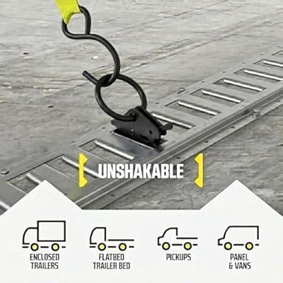 DCCargoMall E-Track Tie-Down KIT! 4 Galvanized 4' Horizontal E India | Ubuy