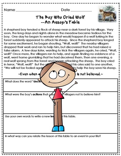 Aesop's Fables Printable Pdf - Printable Templates