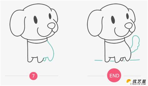 如何画简单的小狗 小狗简笔画步骤_动物简笔画_61幼儿网