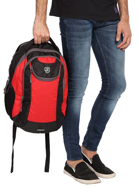 Zwart COSMO Black and Red 25 L Laptop/College Backpack – Zwart