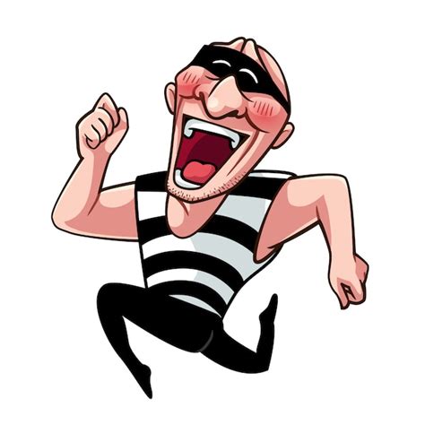Thief happy | Premium Vector
