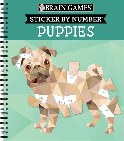 Snapklik.com : Brain Games - Sticker By Number: Puppies