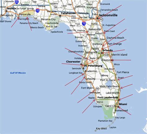 East Coast Map Of Florida Beaches - East Coast Beaches Map Lovely ...