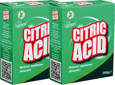 Citric Acid - 250g (Pack of 2) - Natural Limescale Remover & White ...