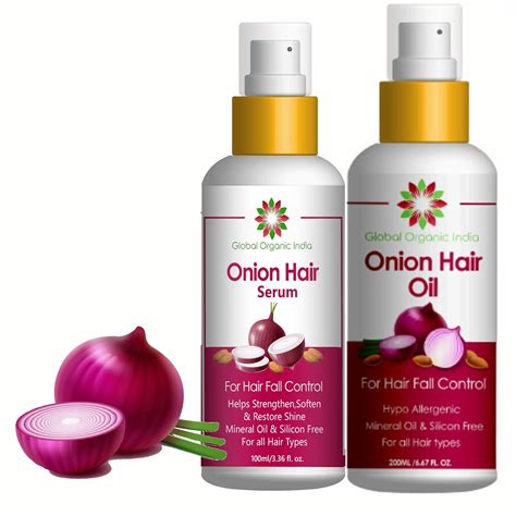 Buy Global Organic India Onion Hair Care Onion Hair oil + Onion Hair ...