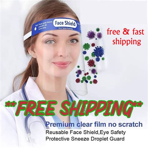 Buy Face Shield Safety Guard Full Clear Protector Work Industry Dental ...