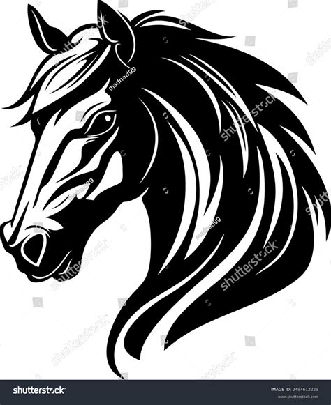 Horse Head Silhouette Patterns The Horse Head Outline Logo Template Is - silhouette of horse head