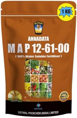 Annadata MAP 12 61 00, 100% Water Soluble Fertiliser, Mono Ammonium ...