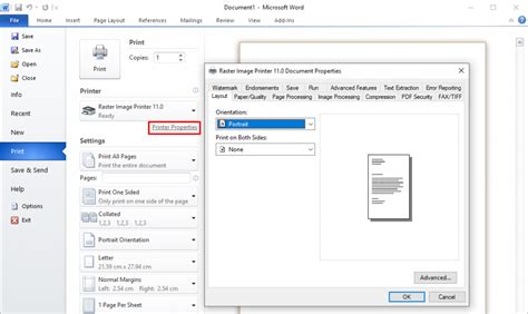Image result for Printer Properties Menu