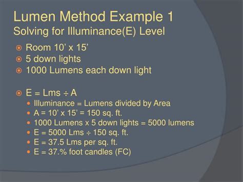 Image result for Lumen Method Calculation