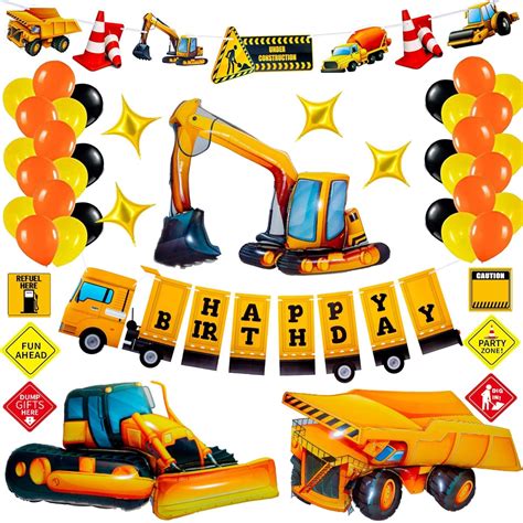 Construction Birthday Party Supplies Set India | Ubuy