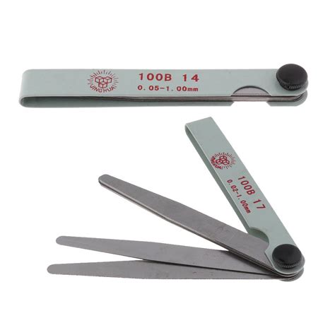 0.05-0.4mm Thickness Gage 14 Blades Set Valve Feeler Gauge Metric Gap ...