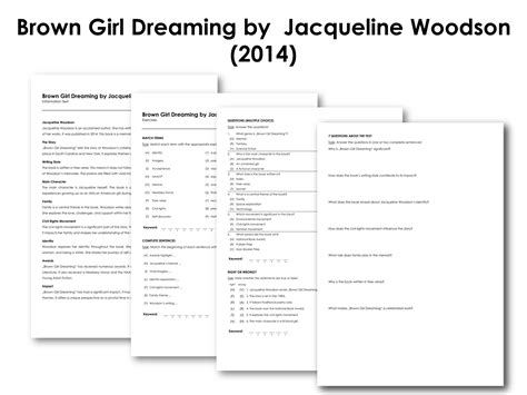 Brown Girl Dreaming by Jacqueline Woodson (2014) | Made By Teachers