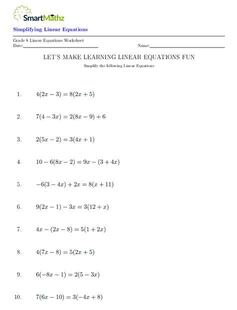 Image result for Simplifying Linear Equations