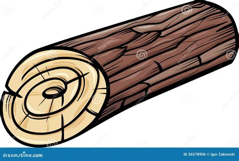 Wooden Log or Stump Cartoon Clip Art Stock Vector - Illustration of ...