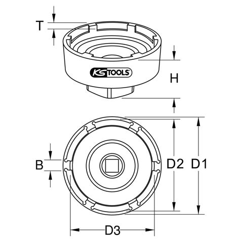 3/4" Nutmuttern-Schlüssel mit 6 Zapfen für Mercedes und MAN ...