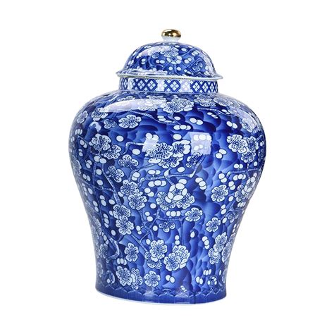 Buy CLUB BOLLYWOOD® Chinese Style Plum Ceramic Bud Vase Ginger Jar with ...