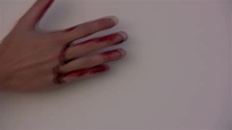 Bloody Handprint Smear On Black