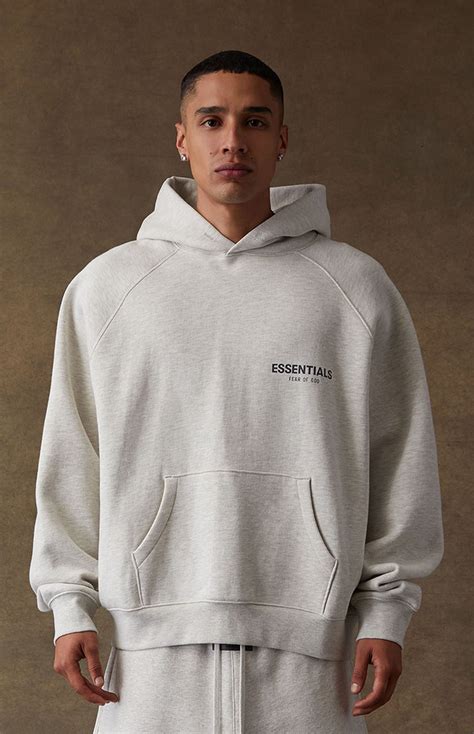Fear of God ESSENTIALS Light Oatmeal Hoodie | Pacsun