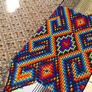 Buy Kundalini Energy Hand Woven Beaded Bracelet Wide Cuff Medicine ...