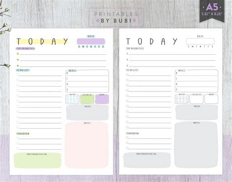 A5 Planner Free Printables - Printable Computer Tools