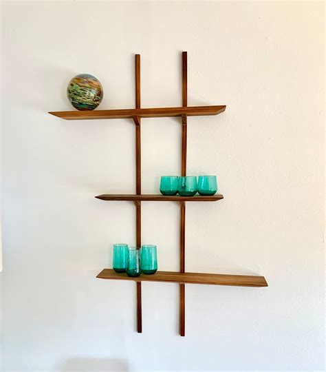 Mid Century Modern Walnut Wall Shelves - Etsy Canada