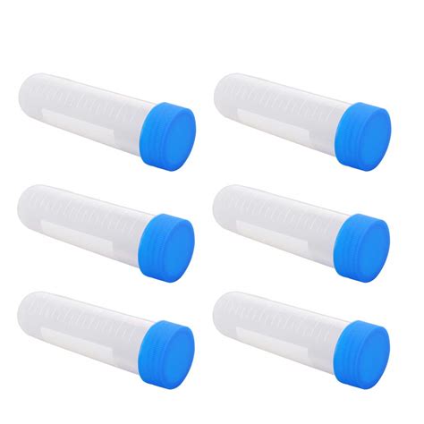 Buy Othmro 50ml 50pcs Plastic Lab Centrifuge Tubes, 29 * 107mm Vial ...