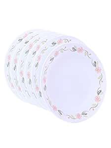 Corelle Livingware Tangerine Garden Vitrelle Glass Medium Plate Pack of ...