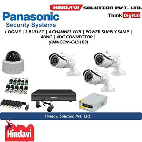 Panasonic Hl1104K 4Ch DVR, 1(HFN103L) Dome Camera, 3(HPN103L) Bullet ...