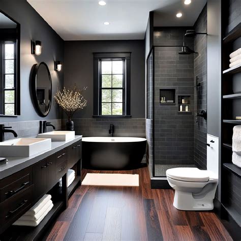 25 Dark Wood Floor Bathroom Ideas That Impress