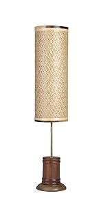 kraftinn Modern Bamboo LED Floor Lamp (28 Inch, Natural Brown, Pack Of ...