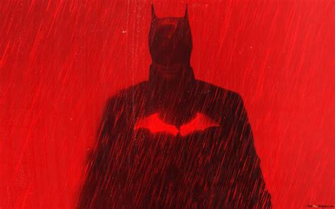 The batman red air and batman in the rain 2K wallpaper download