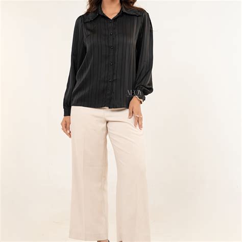 Black Striped Collared -Shirt – All Eyes On You