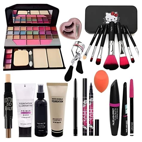 Women's & Girl's TYA 6155 Makeup Kit and 7 Black Makeup Brushes, Matte ...