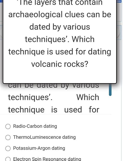 'The layers that contain archaeological clues can be dated by various ...