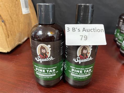 Lot - TWO NEW 8 OZ. DR SQUATCH SHAMPOO PINE TAR SCENT