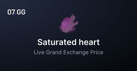 Saturated heart: Live GE Price on OSRS