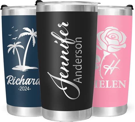 Amazon.com | Personalized Tumbler with Pictures Text Name, Custom ...