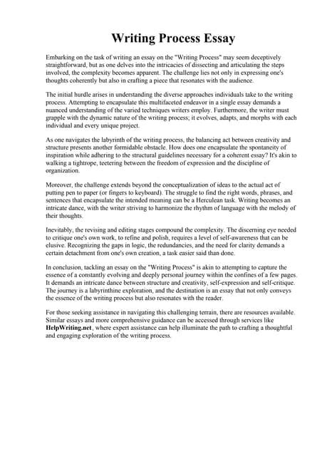 Writing Process Essay Examples 的图像结果