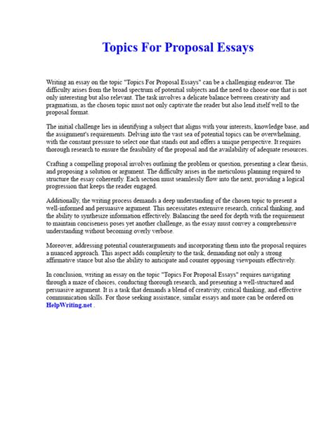 Image result for Proposal Writing Topic Examples