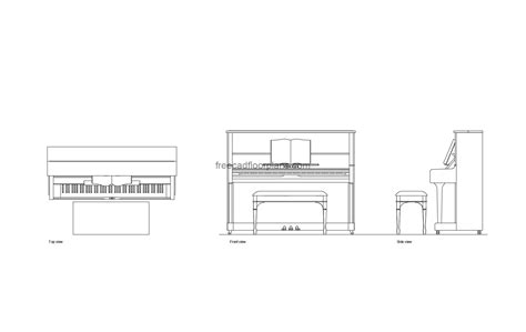 Piano Dwg Block For Autocad Designs Cad
