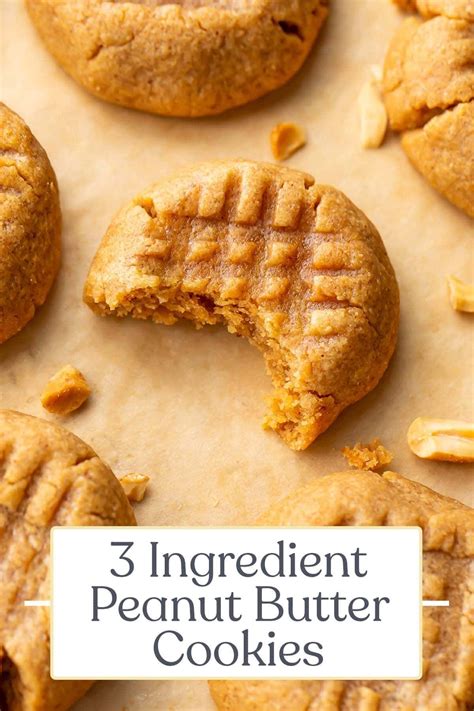 Peanut Butter Cookies 3 Ingredients Measurements at Dennis Raleigh blog