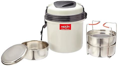 Buy MILTON Electron Stainless Steel Electric Lunch Box (3 Containers ...