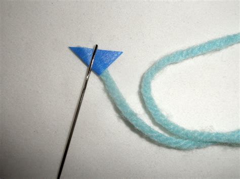 Image result for How to Thread a Needle Point Needle Using Yarn