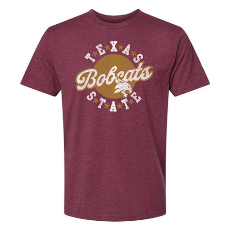 Texas State University Bobcats TXST Stars Logo T-shirt | Nudge Printing