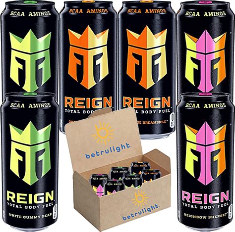 Amazon.com: Reign Energy Drinks | Body Fuel, Variety Pack of Reignbow ...