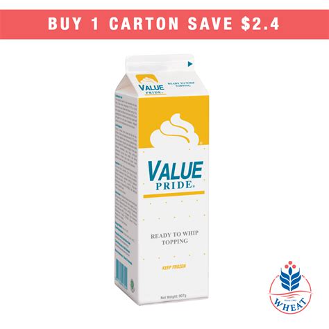 Value Pride Non-Dairy Topping Cream 907g – Wheat