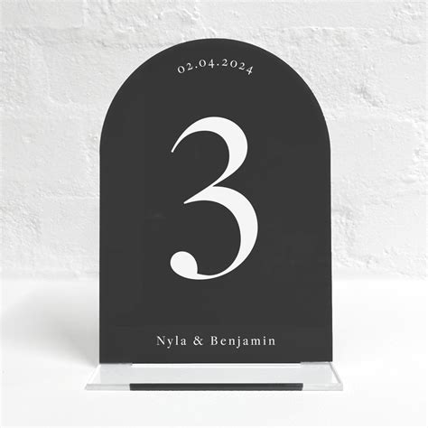 Nyla Table Number Sign - Pure Invitation Wedding Invites