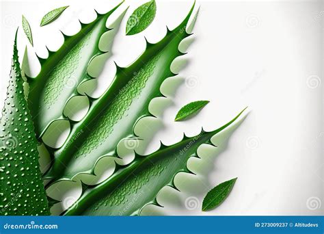 Individual Spiny Leaves of Useful Aloe Vera Plant Isolated on White Background Stock Image ... - genus of mediterranean plants with spiny leaves